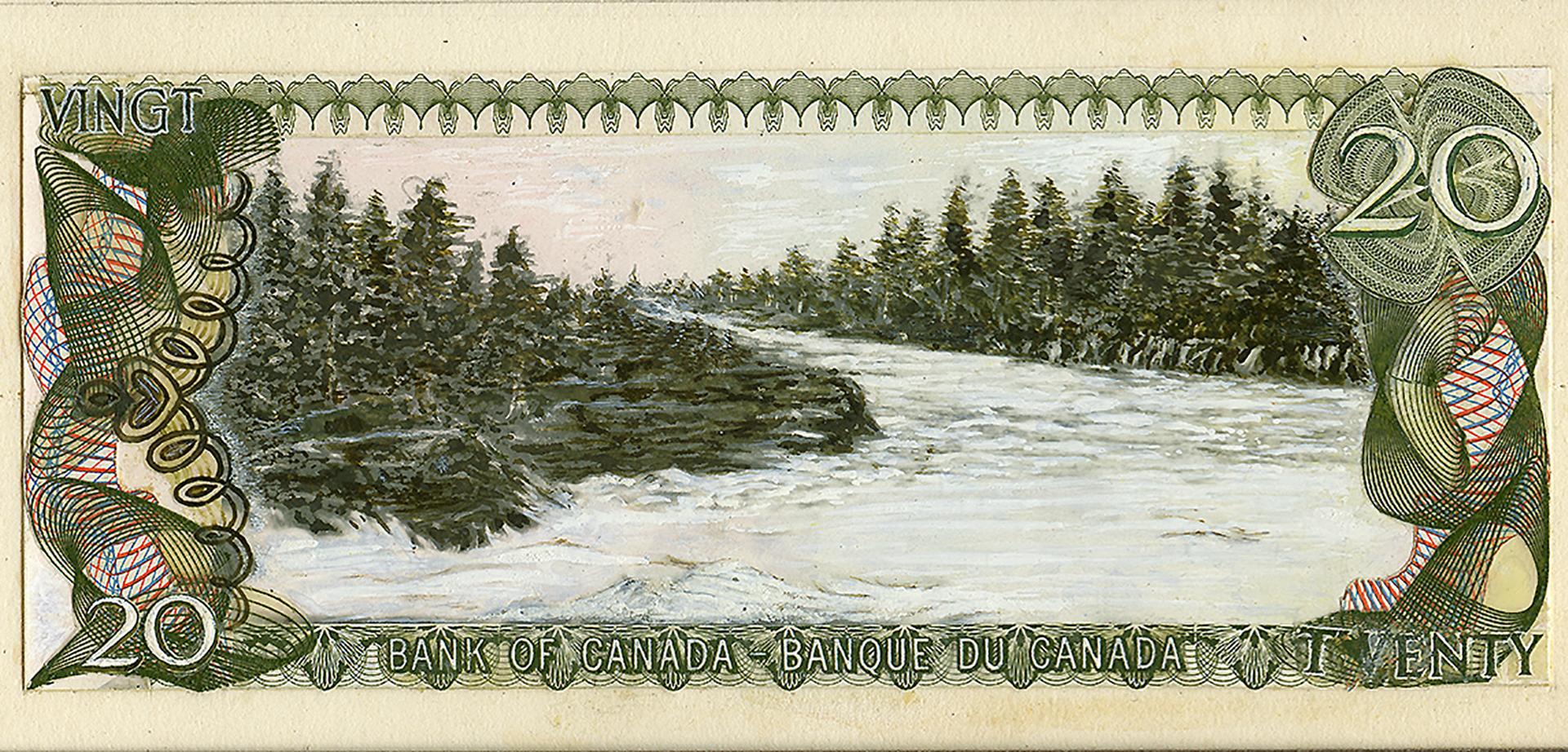 Diaporama de dix modèles de billets de banque dessinés à la main et aux illustrations différentes.