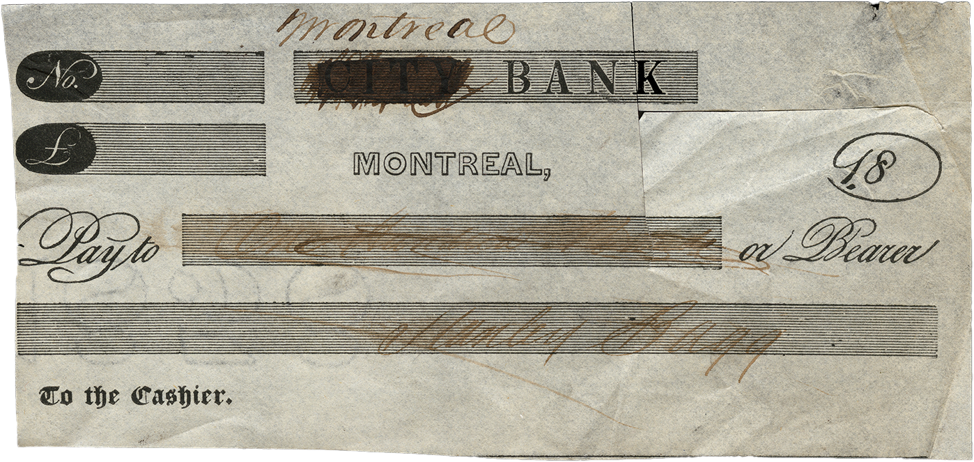 Petit document ancien portant une écriture manuscrite dans des cases grises.