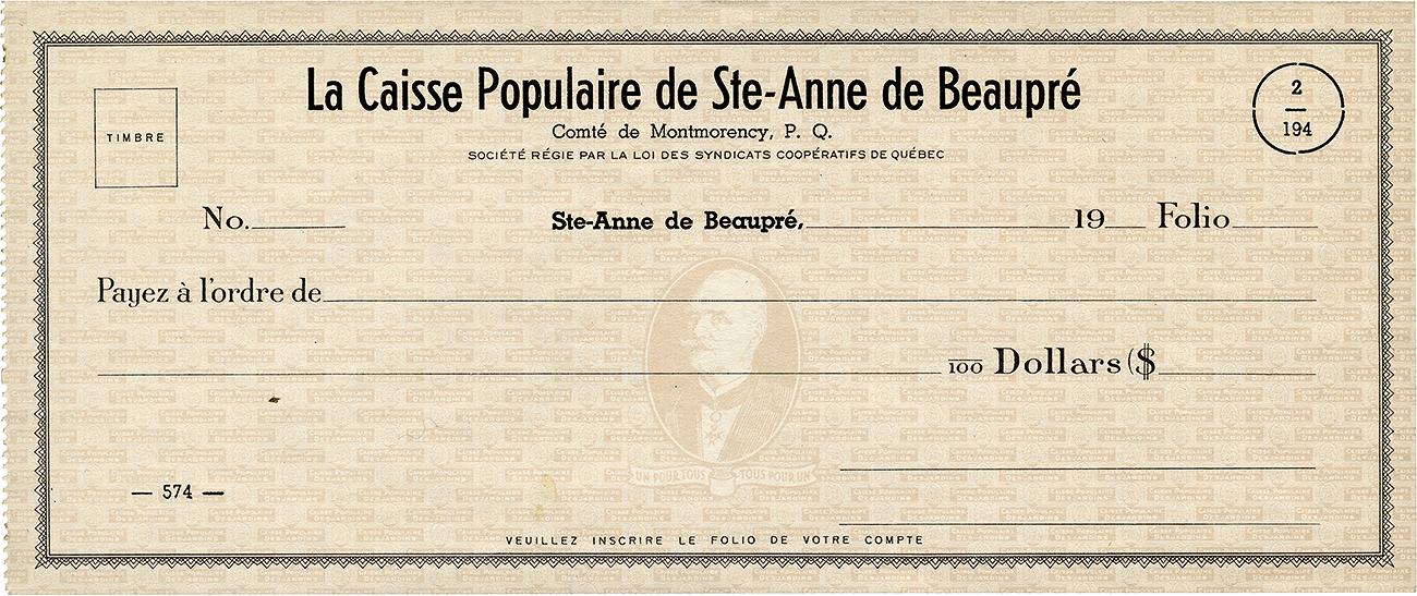 Petit document portant du texte imprimé en noir et le portrait d’un homme en trame de fond, au centre.
