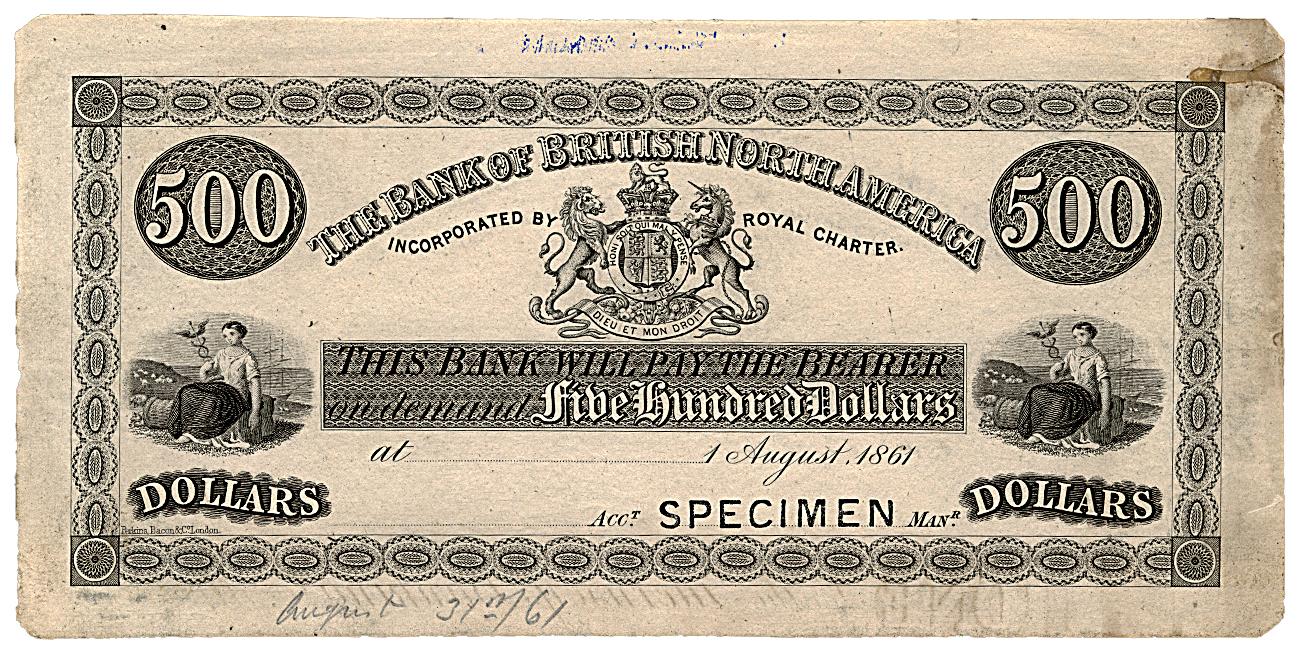 Billet ancien et jauni, encre noire, motifs géométriques et armoiries.