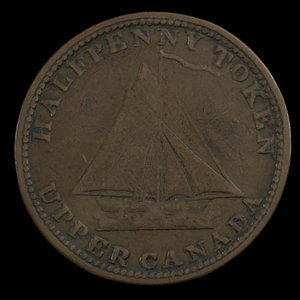 Canada, inconnu, 1/2 penny : 1820