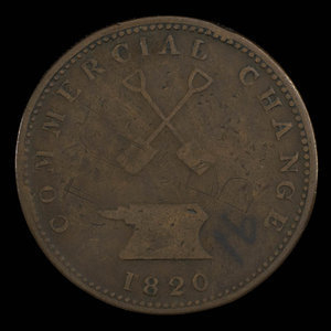 Canada, inconnu, 1/2 penny : 1820