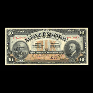 Canada, La Banque Nationale, 10 dollars : 2 novembre 1922
