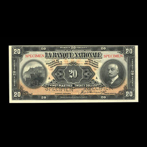 Canada, La Banque Nationale, 20 dollars : 2 novembre 1922
