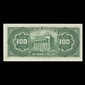 Canada, Banque de Montréal, 100 dollars : 2 janvier 1931