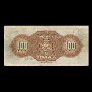 Canada, Banque Nouvelle-Écosse, 100 dollars : 2 janvier 1925