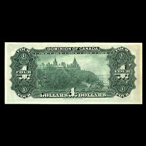 Canada, Dominion du Canada, 4 dollars : 2 janvier 1902