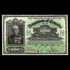 Canada, Dominion du Canada, 1,000 dollars : 2 janvier 1924