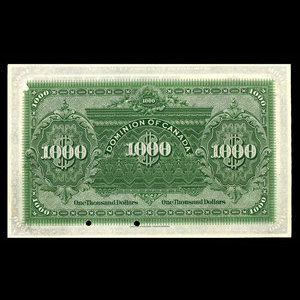 Canada, Dominion du Canada, 1,000 dollars : 2 janvier 1924