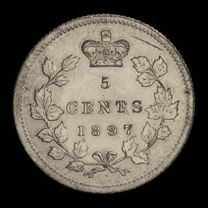 Canada, Victoria, 5 cents : 1897