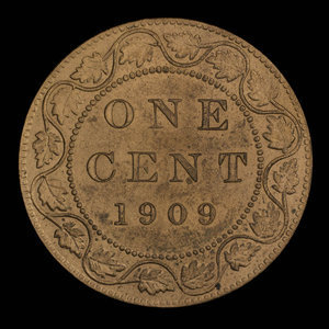 Canada, Édouard VII, 1 cent : 1909