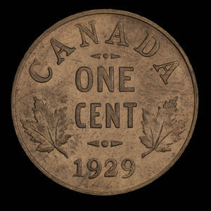 Canada, Georges V, 1 cent : 1929