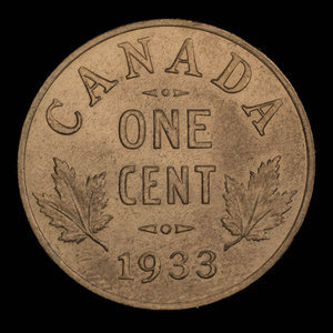 Canada, Georges V, 1 cent : 1933