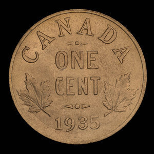 Canada, Georges V, 1 cent : 1935