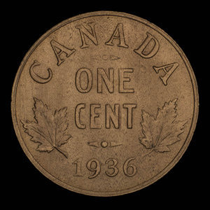 Canada, Georges V, 1 cent : 1936