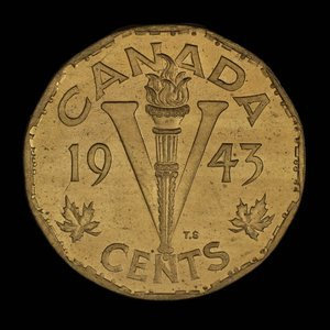 Canada, Georges VI, 5 cents : 1943