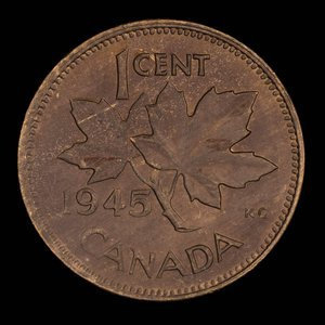 Canada, Georges VI, 1 cent : 1945