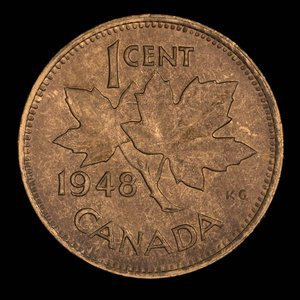 Canada, Georges VI, 1 cent : 1948