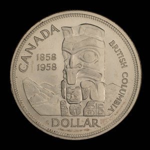 Canada, Élisabeth II, 1 dollar : 1958