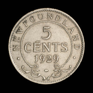 Canada, Georges V, 5 cents : 1929