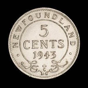 Canada, Georges VI, 5 cents : 1943