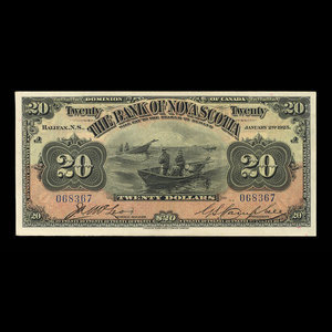 Canada, Banque Nouvelle-Écosse, 20 dollars : 2 janvier 1925