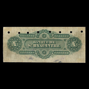 Canada, Banque de St. Hyacinthe, 10 dollars : 1 juillet 1880