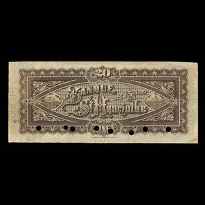 Canada, Banque de St. Hyacinthe, 20 dollars : 2 janvier 1892