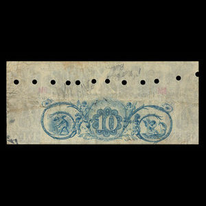 Canada, Banque du Peuple (People's Bank), 10 dollars : 2 mai 1882