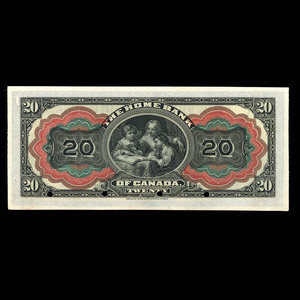 Canada, Home Bank of Canada, 20 dollars : 1 mars 1904