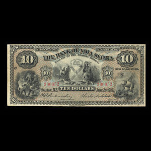 Canada, Banque Nouvelle-Écosse, 10 dollars : 2 janvier 1919