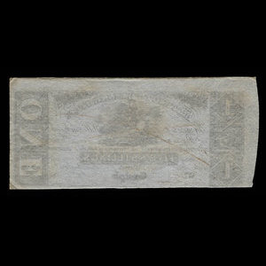 Canada, District of Wellington, 1 dollar : 1 décembre 1868