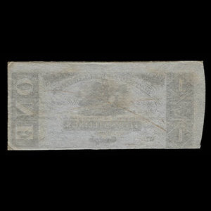 Canada, District of Wellington, 1 dollar : 1 décembre 1868