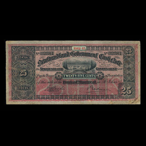 Canada, Gouvernement de Terre-Neuve, 25 cents : 1913