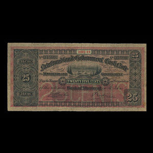 Canada, Gouvernement de Terre-Neuve, 25 cents : 1914