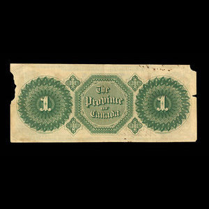 Canada, Province du Canada, 1 dollar : 1 octobre 1866