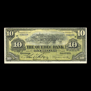 Canada, Banque de Québec, 10 dollars : 1 juin 1908