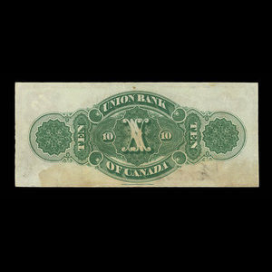 Canada, Union Bank of Canada (The), 10 dollars : 1 juin 1893