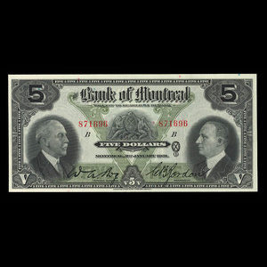 Canada, Banque de Montréal, 5 dollars : 2 janvier 1931