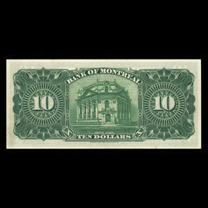 Canada, Banque de Montréal, 10 dollars : 3 novembre 1914