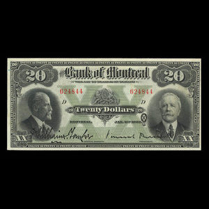 Canada, Banque de Montréal, 20 dollars : 2 janvier 1923
