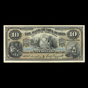 Canada, Banque Nouvelle-Écosse, 10 dollars : 2 janvier 1917