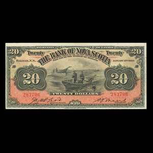 Canada, Banque Nouvelle-Écosse, 20 dollars : 2 janvier 1929