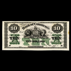 Canada, Canadian Bank of Commerce, 10 dollars : 1 mai 1867