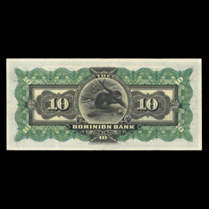Canada, Dominion Bank, 10 dollars : 2 janvier 1925
