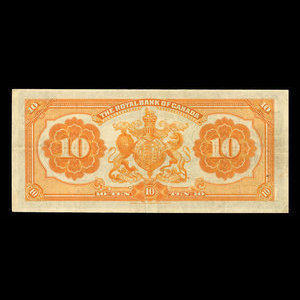 Canada, Banque Royale du Canada, 10 dollars : 2 janvier 1913