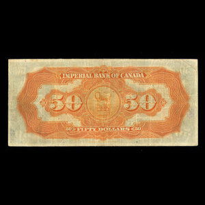 Canada, Imperial Bank of Canada, 50 dollars : 1 novembre 1923