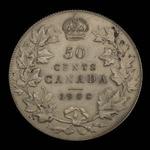 Canada, Édouard VII, 50 cents : 1908