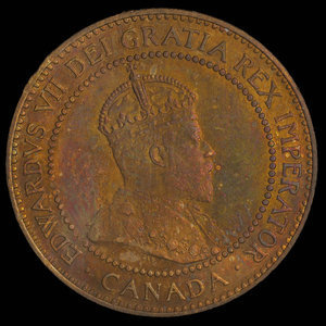 Canada, Édouard VII, 1 cent : 1908