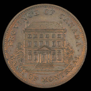 Canada, Banque de Montréal, 1 penny : 1837